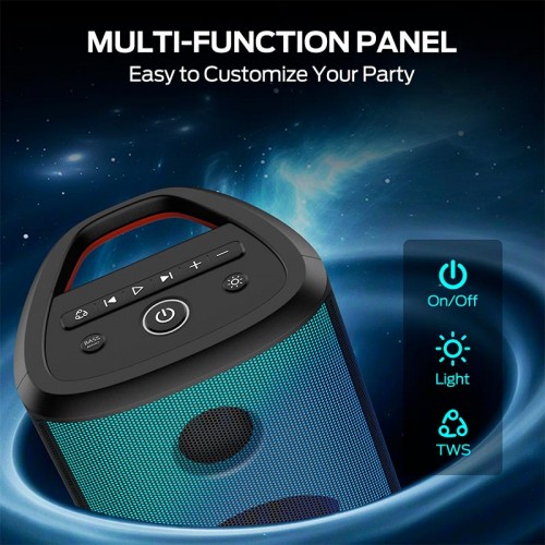Портативная Bluetooth колонка Monster Sparkle M172 (MS22119) IPX5 BT5.3 40/80W 3-18h 4000mAh black