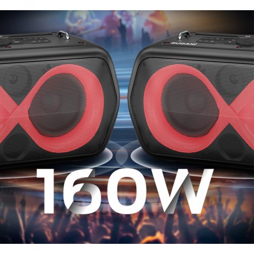 Портативная Bluetooth колонка Monster Musicbox Go (с 2 микрофонами) M176 (MS22132) IPX5 BT5.3 80W 2.5-4.5h 4000mAh black