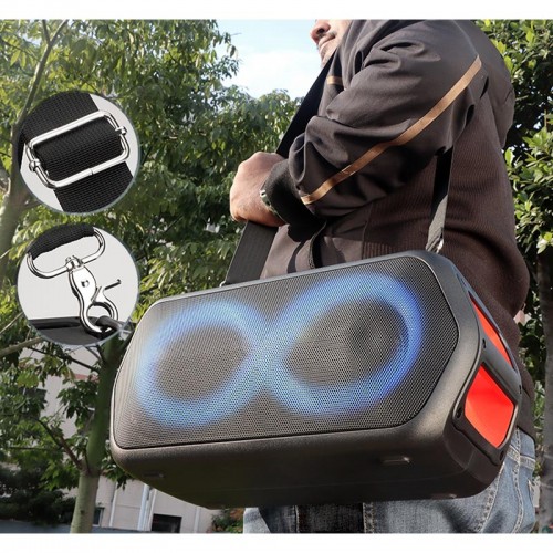Портативная Bluetooth колонка Monster Musicbox Go (с 2 микрофонами) M176 (MS22132) IPX5 BT5.3 80W 2.5-4.5h 4000mAh black