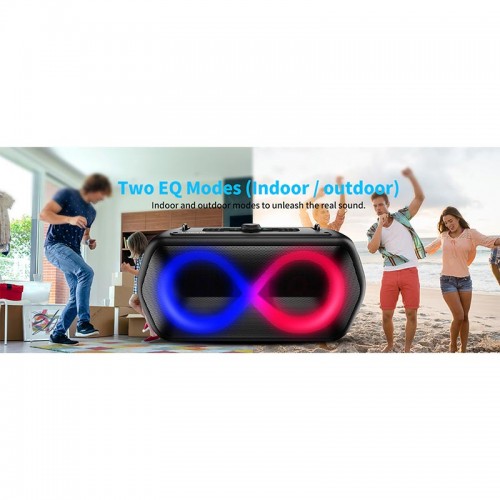 Портативная Bluetooth колонка Monster Musicbox Go (с 2 микрофонами) M176 (MS22132) IPX5 BT5.3 80W 2.5-4.5h 4000mAh black