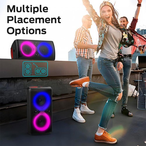 Портативная Bluetooth колонка Monster Cycle Plus (с 2 микрофонами) M177 (MS22120) BT5.3 120/240W 2.5-6.5h 6000mAh black