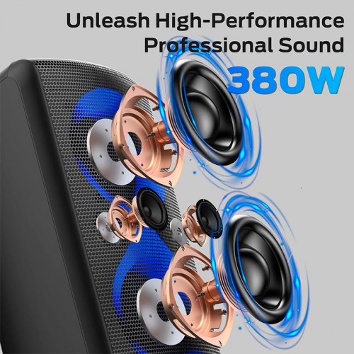 Портативная Bluetooth колонка Monster Cycle Plus (с 2 микрофонами) M177 (MS22120) BT5.3 120/240W 2.5-6.5h 6000mAh black