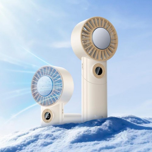 Поративний вентилятор Hoco Ice pack series lightweight foldable fan HX605 |1.5-11h, 100 Levels, 45dB| beige