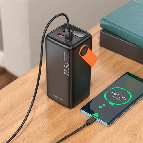 Повербанк 50000mAh Borofone BJ66A 22.5W з ліхтариком black