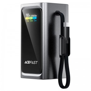 Повербанк для ноутбука 100W AceFast M33 20000mAh TFT display с кабелем Type-C black