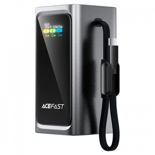 Повербанк для ноутбука 100W AceFast M33 20000mAh TFT display с кабелем Type-C black