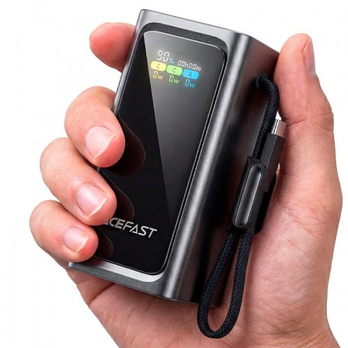 Повербанк для ноутбука 100W AceFast M33 20000mAh TFT display с кабелем Type-C black