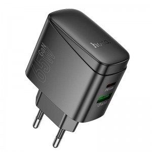 Мережевий зарядний пристрій Hoco Bright PD charger CS63A |1USB/1Type-C, 65W/3A| black