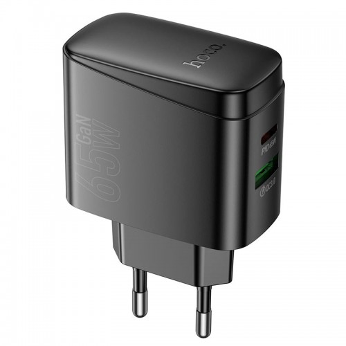 Мережевий зарядний пристрій Hoco Bright PD charger CS63A |1USB/1Type-C, 65W/3A| black