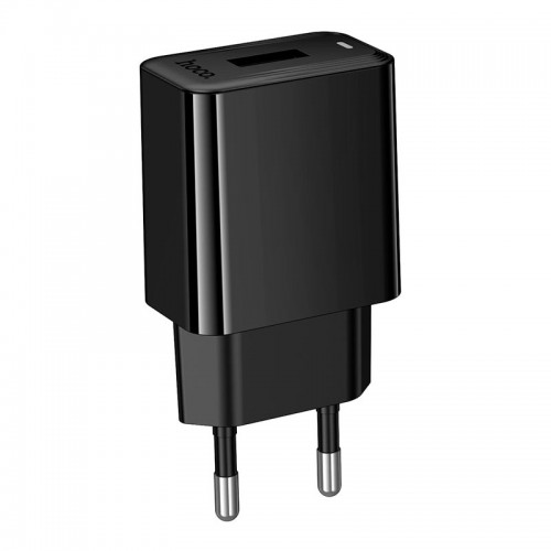 Мережевий зарядний пристрій Hoco Leader single-port charger CS91A |1USB, 10.5W/2.1A| black