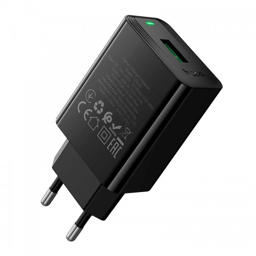Сетевое зарядное устройство Hoco CS92A |1USB, 18W/3A, QC| black