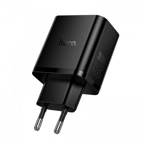 Сетевое зарядное устройство HOCO Grande charger N75 |1USB/2Type-C, 65W/3A, PD/QC| black
