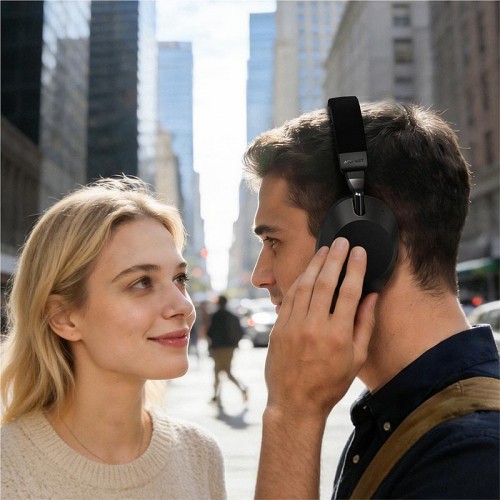 Бездротові Bluetooth навушники Acefast hybrid ANC wireless headset H14 |BT6.0, 50/80H, AUX, App| black