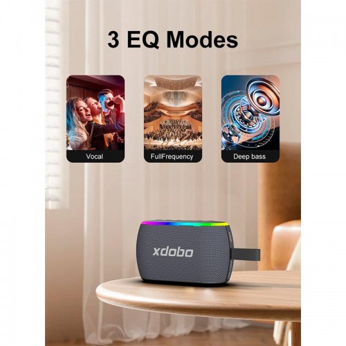 Портативна Bluetooth колонка Xdobo X8 Mini II IPX6 |BT5.3, 30W, USB/AUX/TF, 13h| black