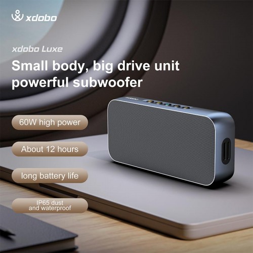 Портативна Bluetooth колонка Xdobo Luxe IPX5 |BT5.3, 60W, AUX/TF, 8h| black