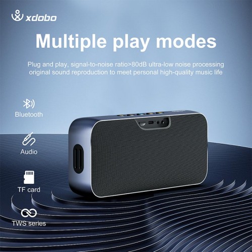 Портативна Bluetooth колонка Xdobo Luxe IPX5 |BT5.3, 60W, AUX/TF, 8h| black