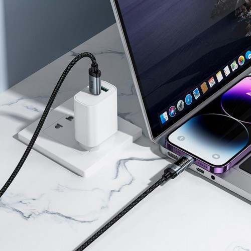 Кабель Hoco C to Lightning Lord PD digital display charging data cable U148 |1.2m, 27W| black