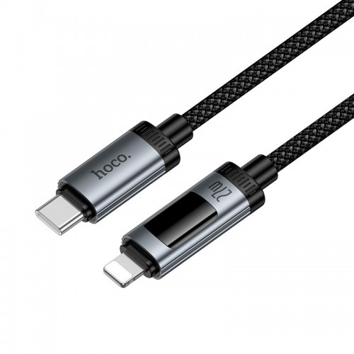 Кабель Hoco C to Lightning Lord PD digital display charging data cable U148 |1.2m, 27W| black