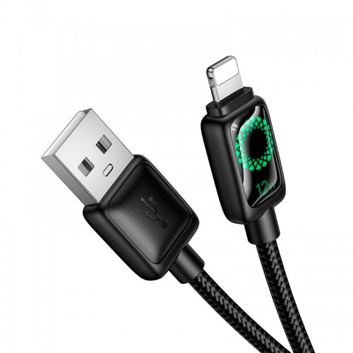 КабельHoco Lightning Mundo charging data cable U146 |1.2m, 2.4A, 12W| black