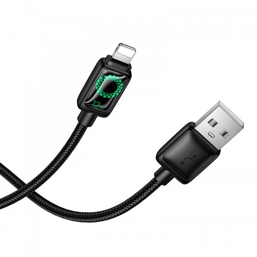 КабельHoco Lightning Mundo charging data cable U146 |1.2m, 2.4A, 12W| black