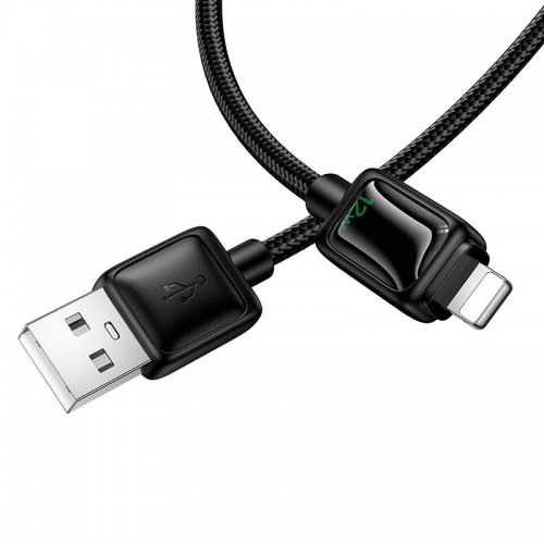 КабельHoco Lightning Mundo charging data cable U146 |1.2m, 2.4A, 12W| black