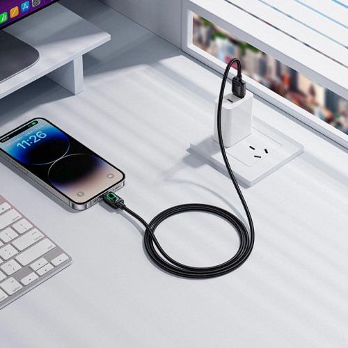 КабельHoco Lightning Mundo charging data cable U146 |1.2m, 2.4A, 12W| black