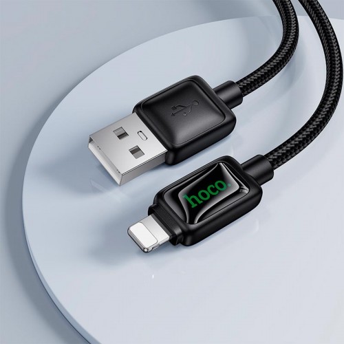 КабельHoco Lightning Mundo charging data cable U146 |1.2m, 2.4A, 12W| black