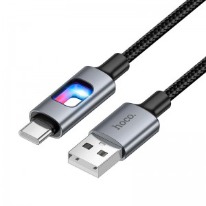 Кабель Hoco Type-C New charging data cable U144 |1.2m, 3A| black