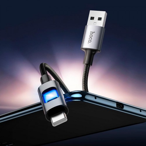 Кабель Hoco Type-C New charging data cable U144 |1.2m, 3A| black