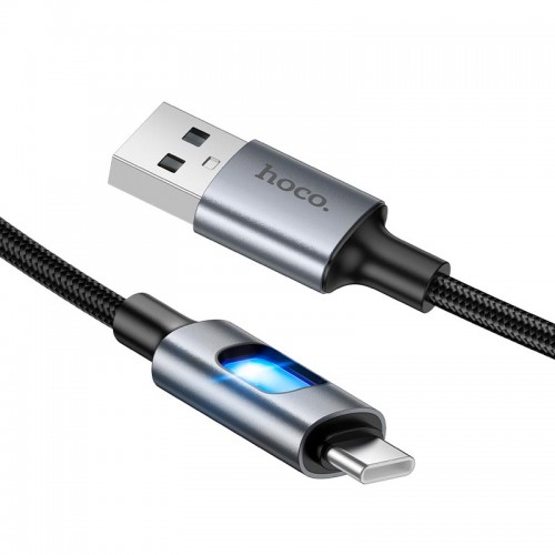 Кабель Hoco Type-C New charging data cable U144 |1.2m, 3A| black