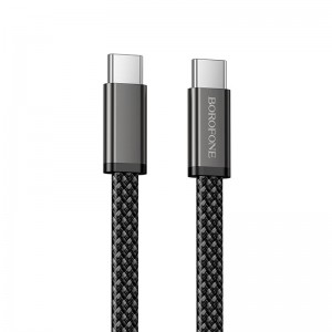 Кабель Borofone C to C Peace charging data cable BX124 |1m, 60W/3A| black