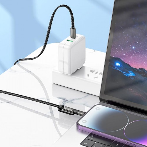 Кабель Hoco Surplus 2-in-1 charging data cable C to C/Lightning X125 |1m, 60/30W| black