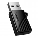 Перехідник Hoco USB-A to TF 2.0 mini card reader HB53 |480Mbps, 1TB Max| black