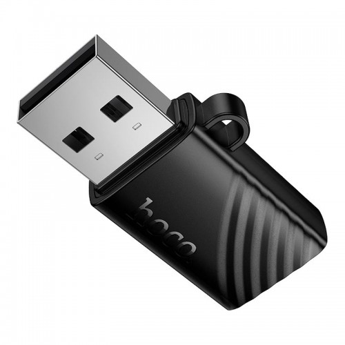 Переходник Hoco USB-A to TF 2.0 mini card reader HB53 |480Mbps, 1TB Max| black