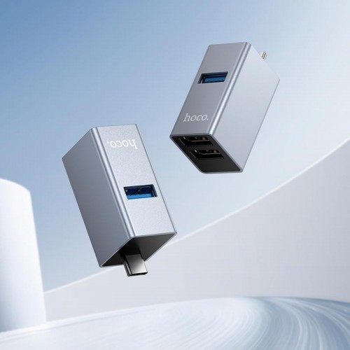 Хаб 3-in-1 converter HB54A (Type-C to USB2.0*2+USB3.0) grey