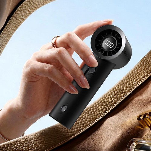 Портативний вентилятор Acefast mini handheld fan with digital display YF1 |3 швидкості, до 5г роботи| black