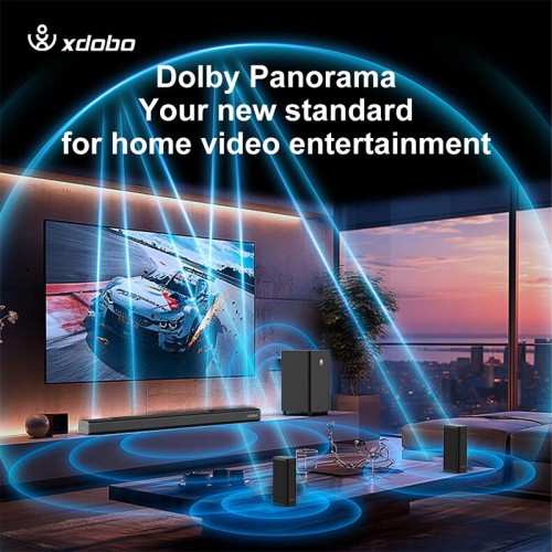 Акустика саундбар Xdobo Pacific 1982 (Dolby atmos) |BT5.3+EDR, 500W Peak, HDMI/Optical Fibre/ USB/ AUX/Coaxial| black