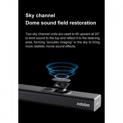 Акустика саундбар Xdobo Pacific 1982 (Dolby atmos) |BT5.3+EDR, 500W Peak, HDMI/Optical Fibre/ USB/ AUX/Coaxial| black