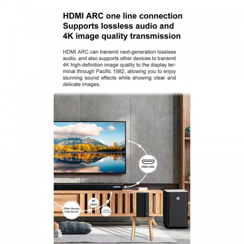 Акустика саундбар Xdobo Pacific 1982 (Dolby atmos) |BT5.3+EDR, 500W Peak, HDMI/Optical Fibre/ USB/ AUX/Coaxial| black