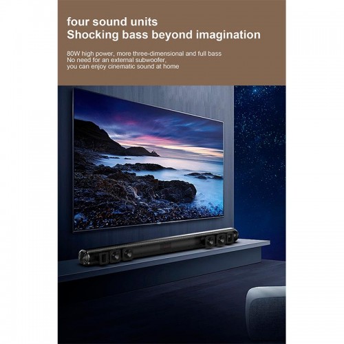 Саундбар Xdobo 1978II |BT5.3+EDR, 80W, HDMI/Optical/ USB/ AUX/Coaxial| black