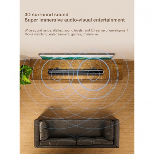 Саундбар Xdobo 1978II |BT5.3+EDR, 80W, HDMI/Optical/ USB/ AUX/Coaxial| black