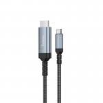 Кабель Hoco Type-C to HDTV HD screen mirroring cable UA43 |1.8m, 4K, 30Hz| metal-grey