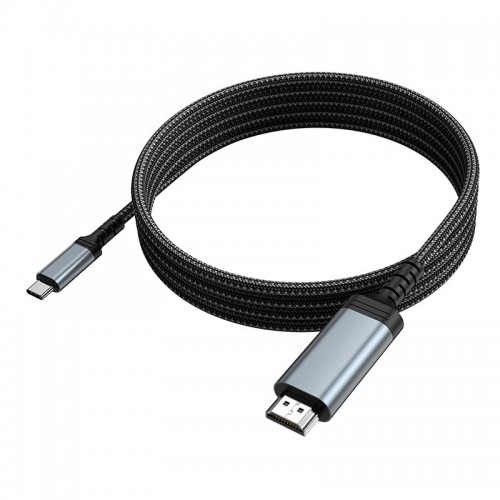 Кабель Hoco Type-C to HDTV HD screen mirroring cable UA43 |1.8m, 4K, 30Hz| metal-grey