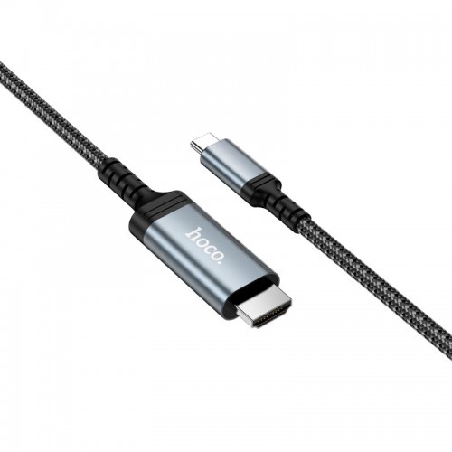 Кабель Hoco Type-C to HDTV HD screen mirroring cable UA43 |1.8m, 4K, 30Hz| metal-grey