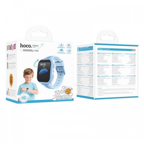 Детские смарт-часы HOCO 4G Y108 IPX7 |1.69", 4G/LBS/Wi-FI/GPS| black