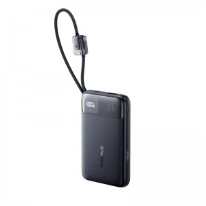 Повербанк Baseus FC11 EnerFill 10000mAh 22.5W/3A Digital Display з 2 кабелями Type-C/Lightning black