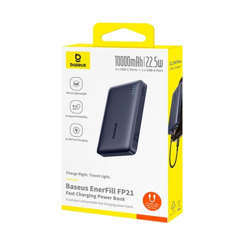 Повербанк Baseus FP21 EnerFill 10000mAh 22.5W/3A black