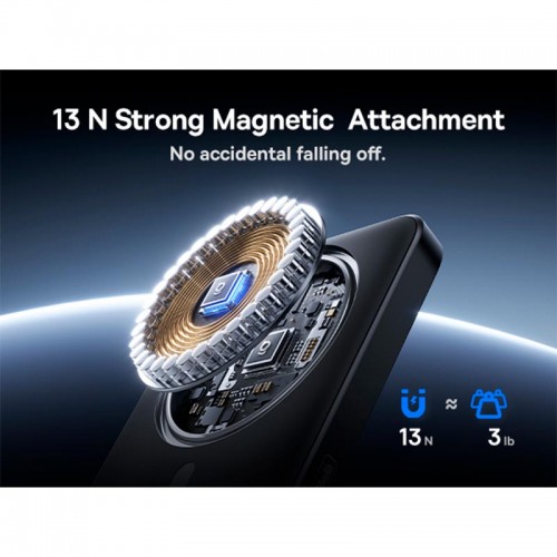 Повербанк MagSafe Baseus FM12 EnerFill Qi2 Magnetic 10000mAh 1Type-C, 22.5W/3A, PD/QC black