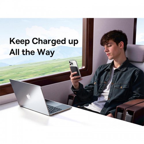 Повербанк MagSafe Baseus FM12 EnerFill Qi2 Magnetic 10000mAh 1Type-C, 22.5W/3A, PD/QC black