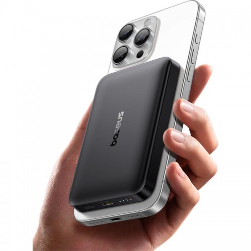 Повербанк MagSafe Baseus FM12 EnerFill Qi2 Magnetic 10000mAh 1Type-C, 22.5W/3A, PD/QC black